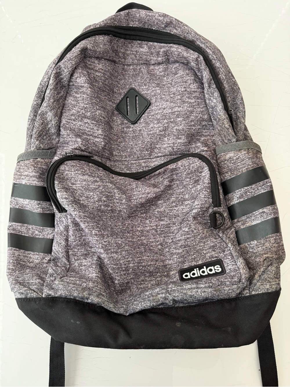 Adidas Core Backpack Classic 3 Stripe Tech Friendly Gray & Black